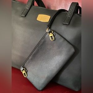 Joy Mangano Big Tote Bag… Black with Detachable Clutch…. New Never Used.